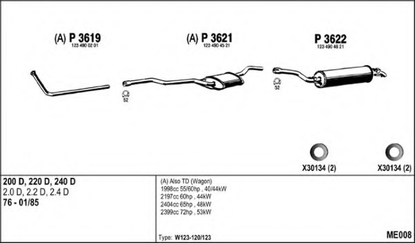 FENNO ME008 Exhaust System